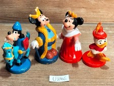 Lot U846:4 figurines jeu d'échec Mickey,Dingo,Minnie,Riri 7-8cm Disney WDP Spain
