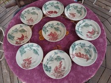 9 Assiettes Plates Faience de