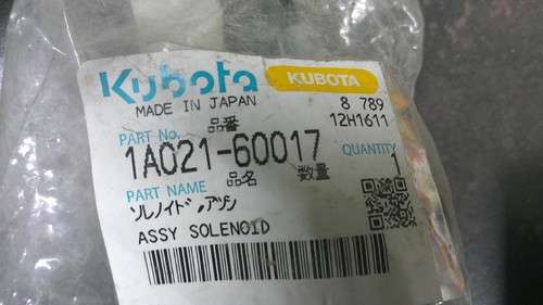 Genuine kubota fuel - genuine, shutoff