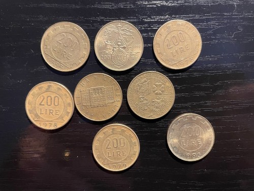 Lot pièces italie de 200 - lot,