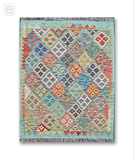 Tapis kilim en laine tissé à la main style ancien 177 x 130 cm