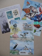 FRANCE LOT 3 BLOCS NEUFS PAPILLONS / OISEAUX 1995 / 2010 / 2012