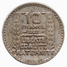10 FRANCS 1929 - FRANCE- Turin - Argent / silver (19)