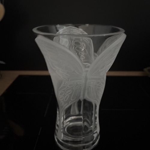 Vase cristal papillon - vase, ancien