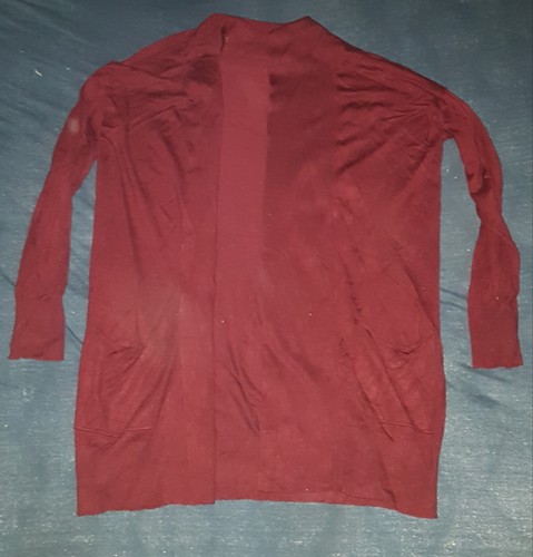 Gilet long bordeaux - long, taille