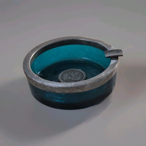 Cendrier ancien bleu art - ancien,