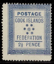 Îles Cook QV SG3, 2½d Bleu