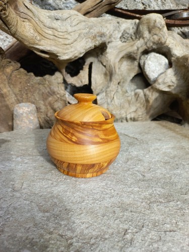 Olive wood sugar bowl - wood,
