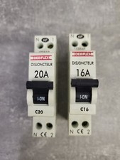 2 DISJONCTEURS C 20A Et C 16A 230V DEBFLEX 1738AP
