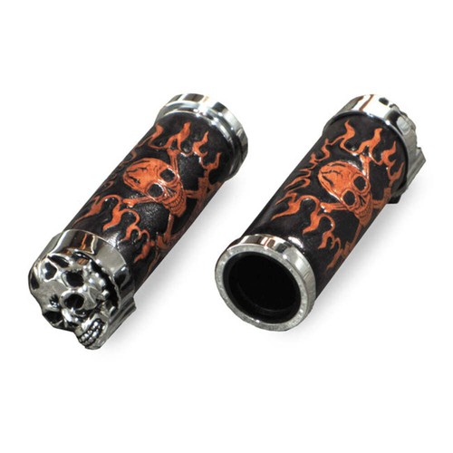 Poignées cuir skull pour - en,