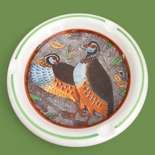 Cendrier  " Perdrix " DÉCOR  RAMBOUILLET Gien  J.BERTHOLLE