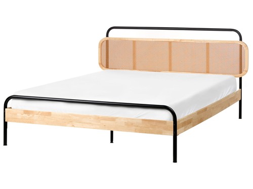 Lit double moderne rustique - lit,