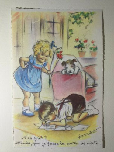 Carte postale germaine - postale, bouret