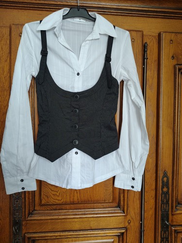 Chemisier blanc gilet - blanc,