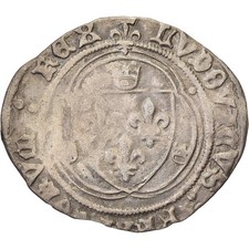[#1508151] France, Louis XI, Blanc à la couronne, 1461-1483, Montpellier, Bil, l