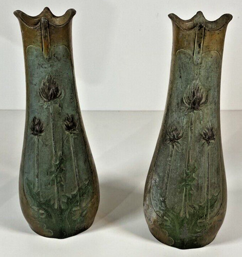 Paire vases art nouveau - vases,
