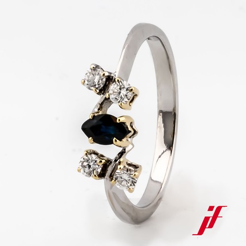 Bague 585 14k blanc - bague,