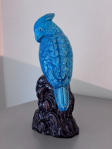 Perroquet céramique turquoise - céramique,