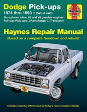 Full-size Pick-ups 74-93 Revue technique Haynes DODGE Anglais Etat - NEUVE PORT