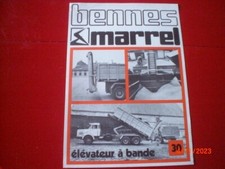 ANCIEN PROSPECTUS PUBLICITAIRE  BENNES  MARREL  ELEVATEUR A BANDE 30