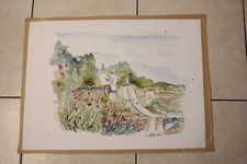aquarelle paysage dordogne