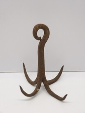 -JOLI CROCHET DE PUIT GRAPPIN  REMONTE SEAU FER FORGE XIXe ART POPULAIRE Déco  D