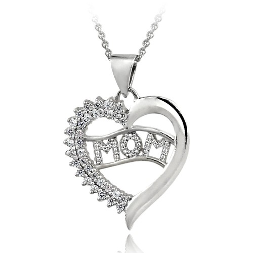 925 argent zircone - argent, maman