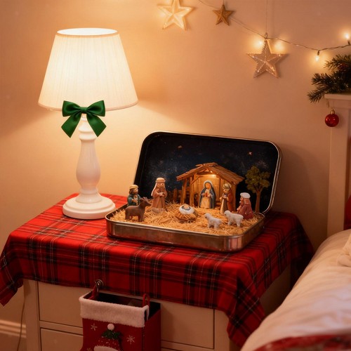 Mini crèche noël - de, scène