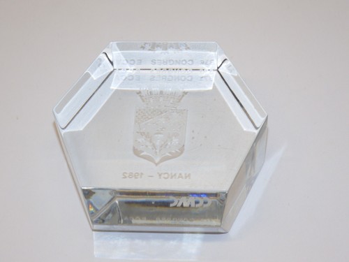 Ancien presse papier cristal - presse,