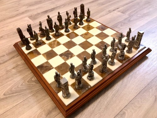 Jeu échecs vintage en - jeu, d'échecs