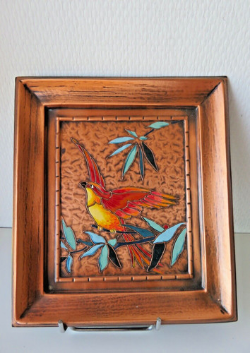 Tableau emaux sur cuivre - tableau,