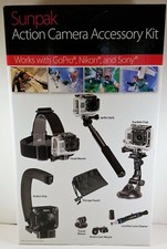 SUNPAK ACTION CAMERA ACCESSORY KIT WORKS WITH GOPRO NIKON & SONY