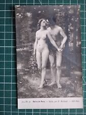 BQ094 CPA photo salon de Paris érotique circa 1910 nu peinture F Brillaud Idylle