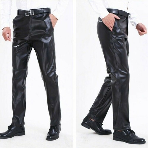 Hommes faux cuir pantalon - faux,