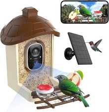 Mangeoire Oiseaux Caméra 2K AI Solaire IP65 – Observation Temps Réel HD NEUF