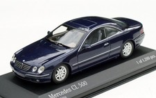 Mercedes CL 500 Coupé C215 Bj. 1999-2002, Azuritblau-Metall, MINICHAMPS M.1 : 43