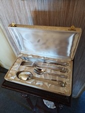 Service de Table 4 Pièces Art Déco Orfèvrerie Apollo Métal Argenté