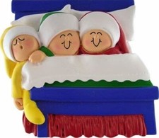  FAMILY OF THREE 3  IN BED