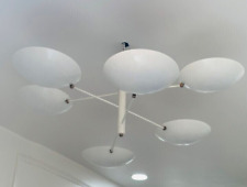 Lustre En Laiton De Style Mi-Siècle À 6 Lumières Sputnik