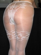 COLLANT PHILDAR DAHLIA T 3 POUDRE NYLON LYCRA SEXY LINGERIE JARRETIERE FANTAISIE