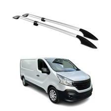 Barres de toit longitudinales pour Renault Trafic 3 Long L2 2014-2025 Alu Gris