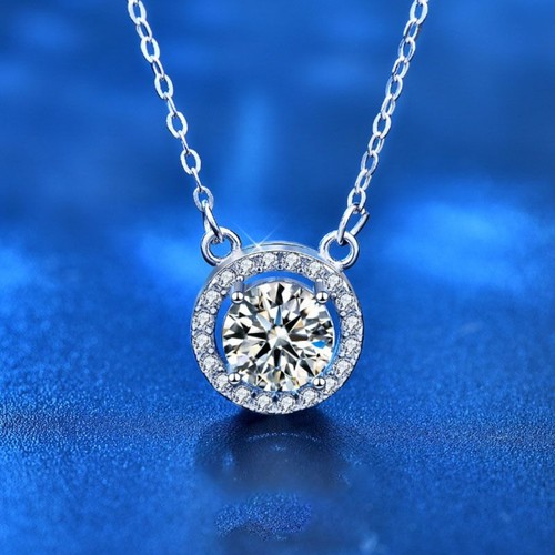 Collier rond halo - halo, argent