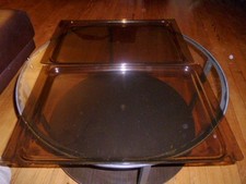 DEUX PLATEAUX DE TABLE VINTAGE 70 PLEXIGLAS ITALY