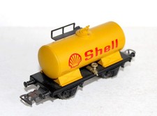 ELECTROTREN HO 1802 WAGON CITERNE SHELL PLATEFORME RESERVOIR TRANSPORT PETROLIER