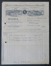 Facture 1924 CHARCUTERIE OLIDA
