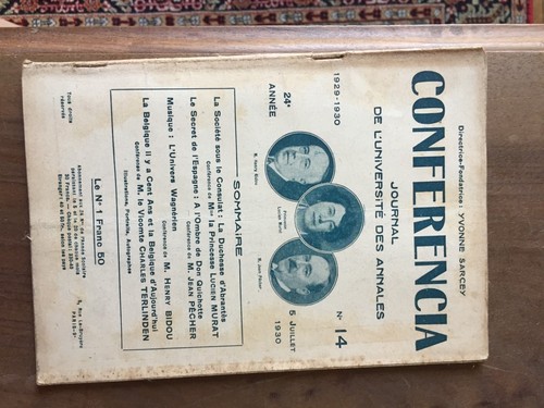 Revue conferencia 1930 - conferencia,
