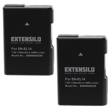 2 Batteries pour Nikon Coolpix P7700 P7100 P7000 P7800 1100mAh 7,4V