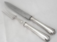 Christofle Japonais, service à découper, à gigot, 2 pièces en métal argenté.