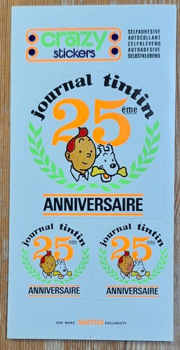 Tintin autocollant 25ème
