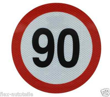 Panneau 90 Km/H Vitesse Étiquette Panneau D'Avertissement Remorque Camion